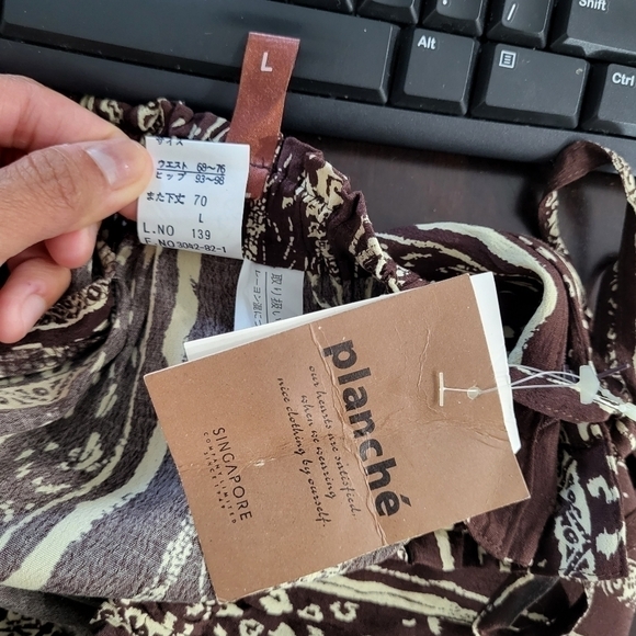 PLANCHE - Women's Striped Tribal  Elastic Waist Loose Straight Leg Long Pants - Picture 5 of 10